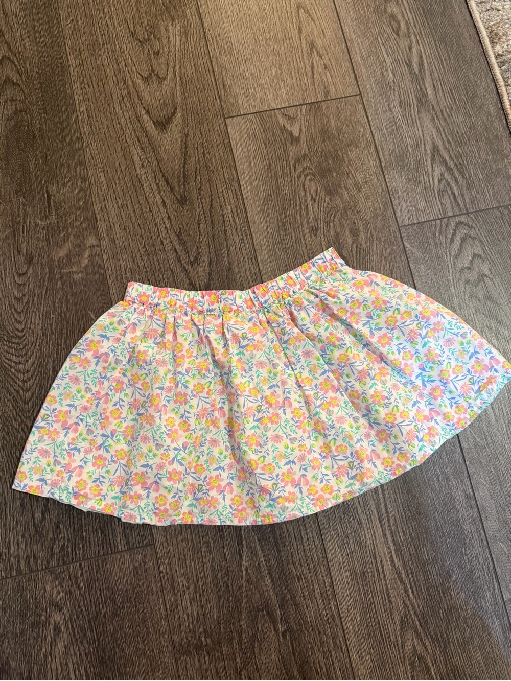 Girls' Floral Cotton Skirt - Pastel Multi